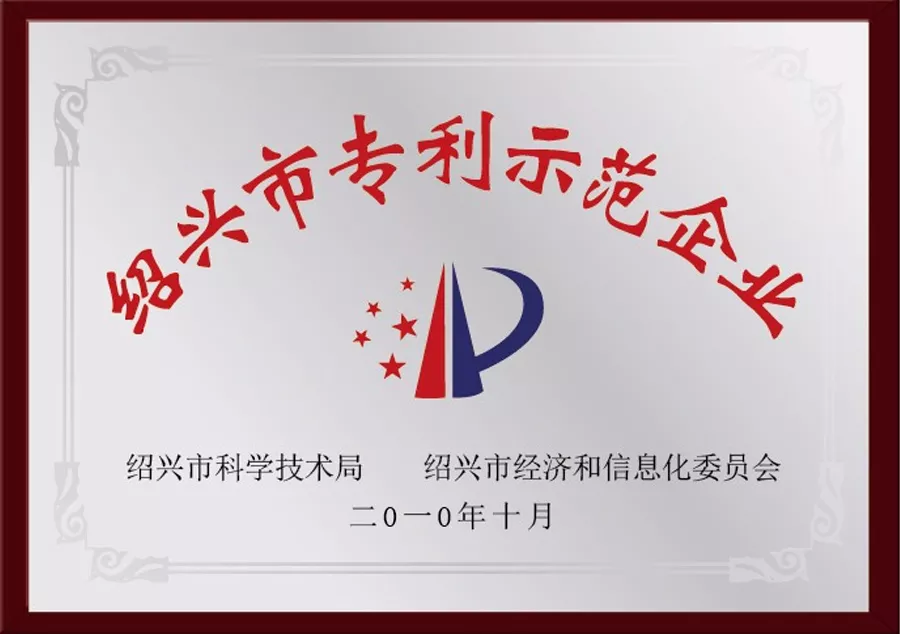 绍兴市专利示范企业